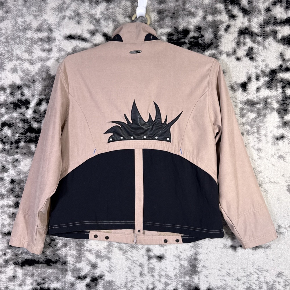 Jamie Sadock Jacket Womens Size Large Nude Pink 80s Flame Back Retro